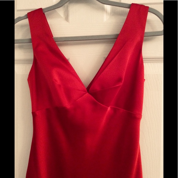 NWT CALVIN KLEIN Red Silky Dress - Picture 2 of 8